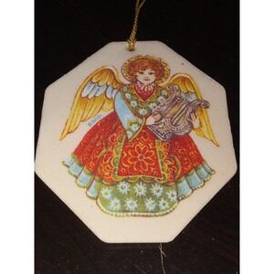 Christmas Vintage Cloth‎ Printed Angle Ornament By AVON